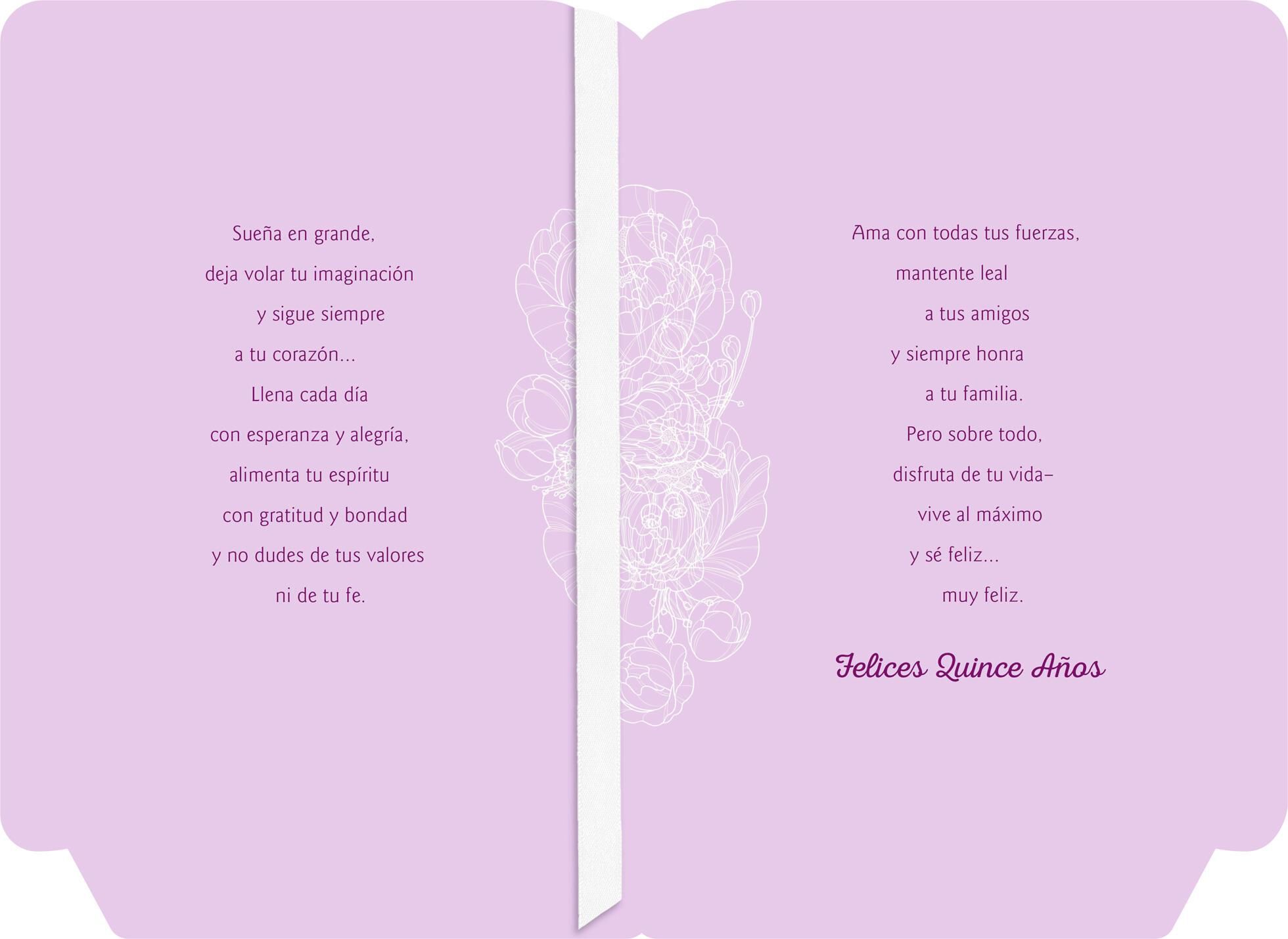 Inspired Words Spanish-Language Religious Quinceañera Card