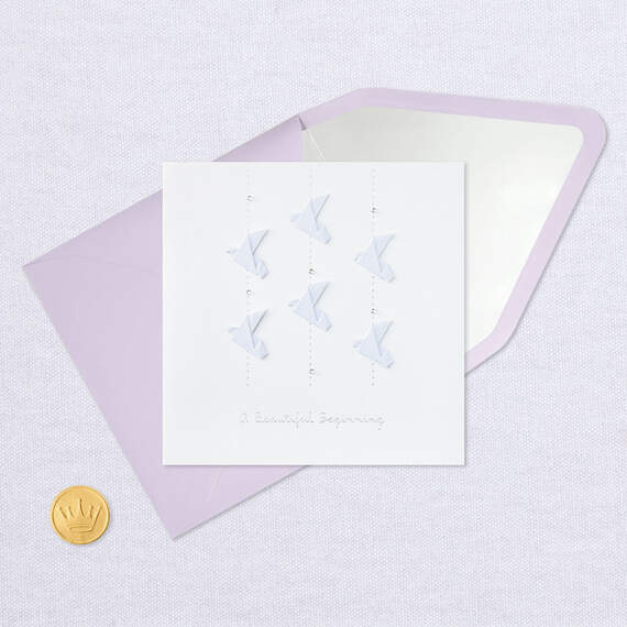Origami Doves Wedding Card, , large image number 5