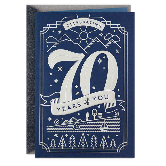 Celebrating You 70th Birthday Card, , large image number 1