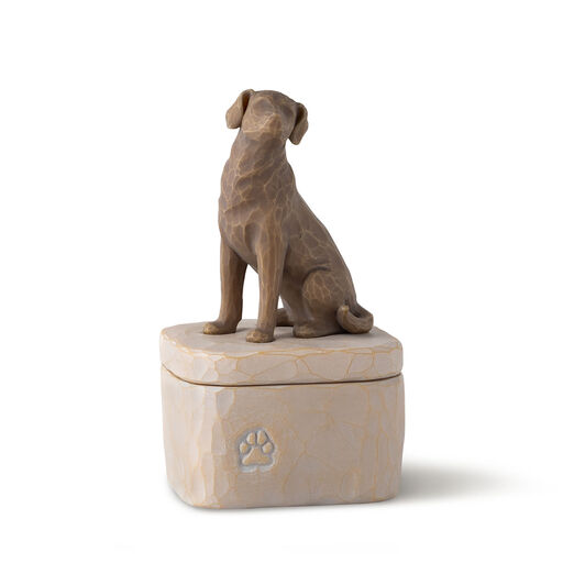 Willow Tree Dark Brown Dog Figurine Keepsake Box, 