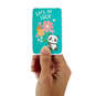 3.25" Mini Panda Bear With Flowers Good Luck Card, , large image number 1