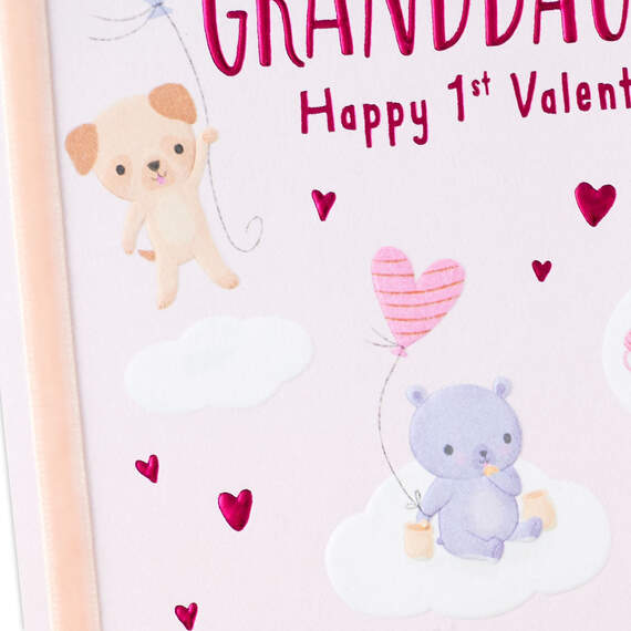 Sweet Little Girl Baby's First Valentine's Day Card for Granddaughter, , large image number 5