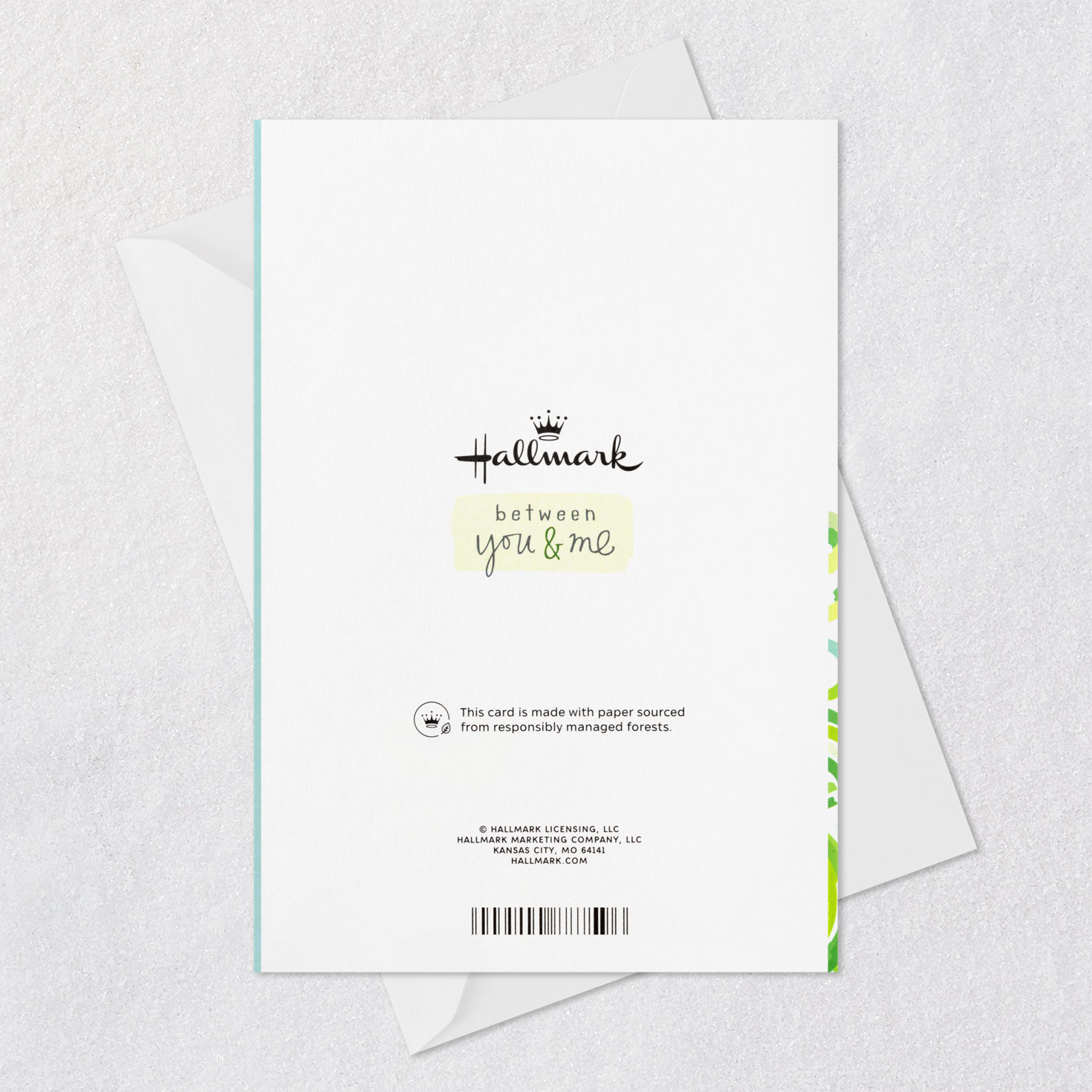 Interlocking Rings Between You and Me Encouragement Card Card Back with Envelope image number 8