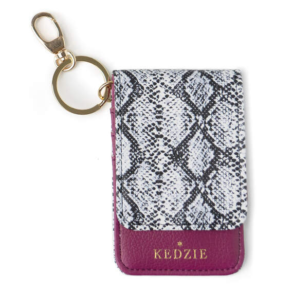 Kedzie Essentials Only Key Ring ID Holder in Python, , large image number 1