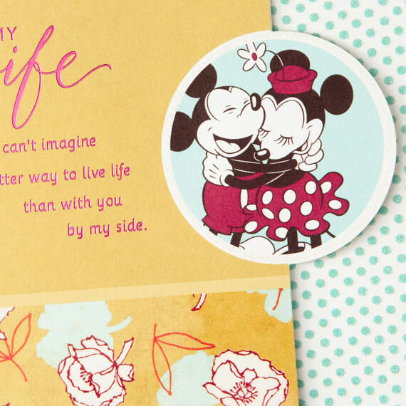 Disney Mickey and Minnie Hugging Mother's Day Card for Wife, , large image number 5
