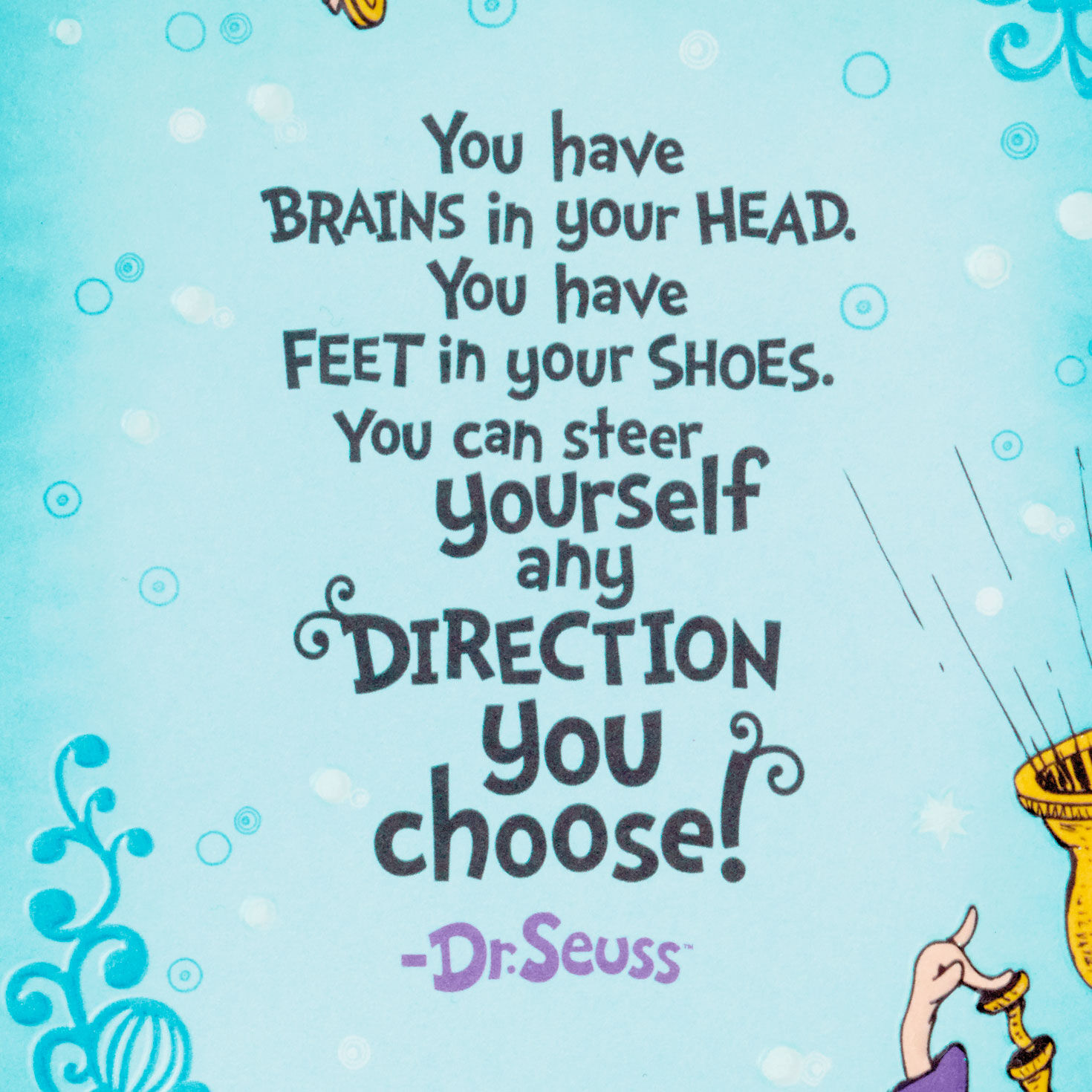 Dr Seuss Oh, the Places You'll Go Graduation Card sentiment image number 2