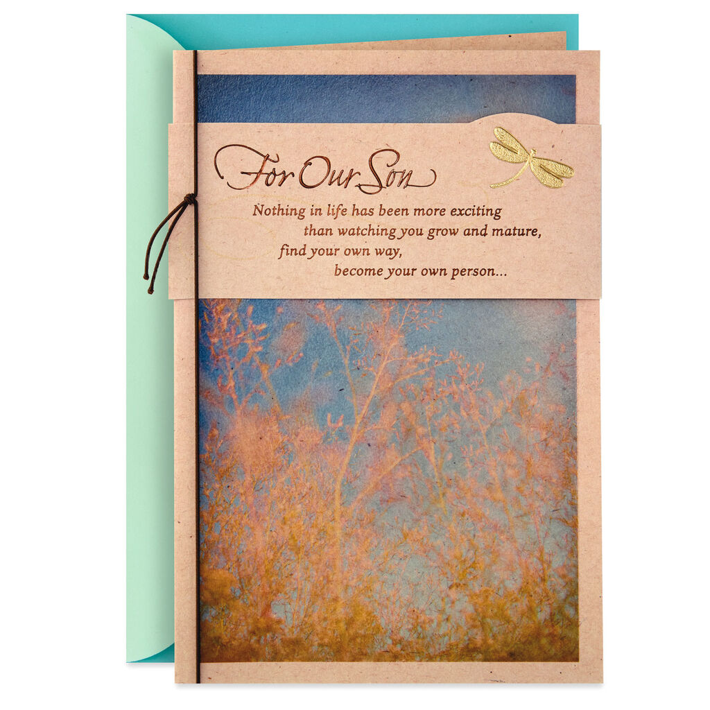 birthday card to a son card design template