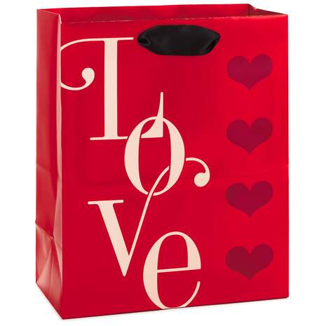 Red Love Medium Gift Bag, 9.6", , large