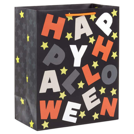 Happy Halloween Letters Large Gift Bag front