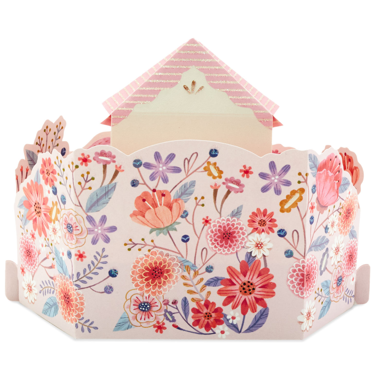 Floral Birdhouse Mini 3D Pop-Up Mother's Day Card back image number 2