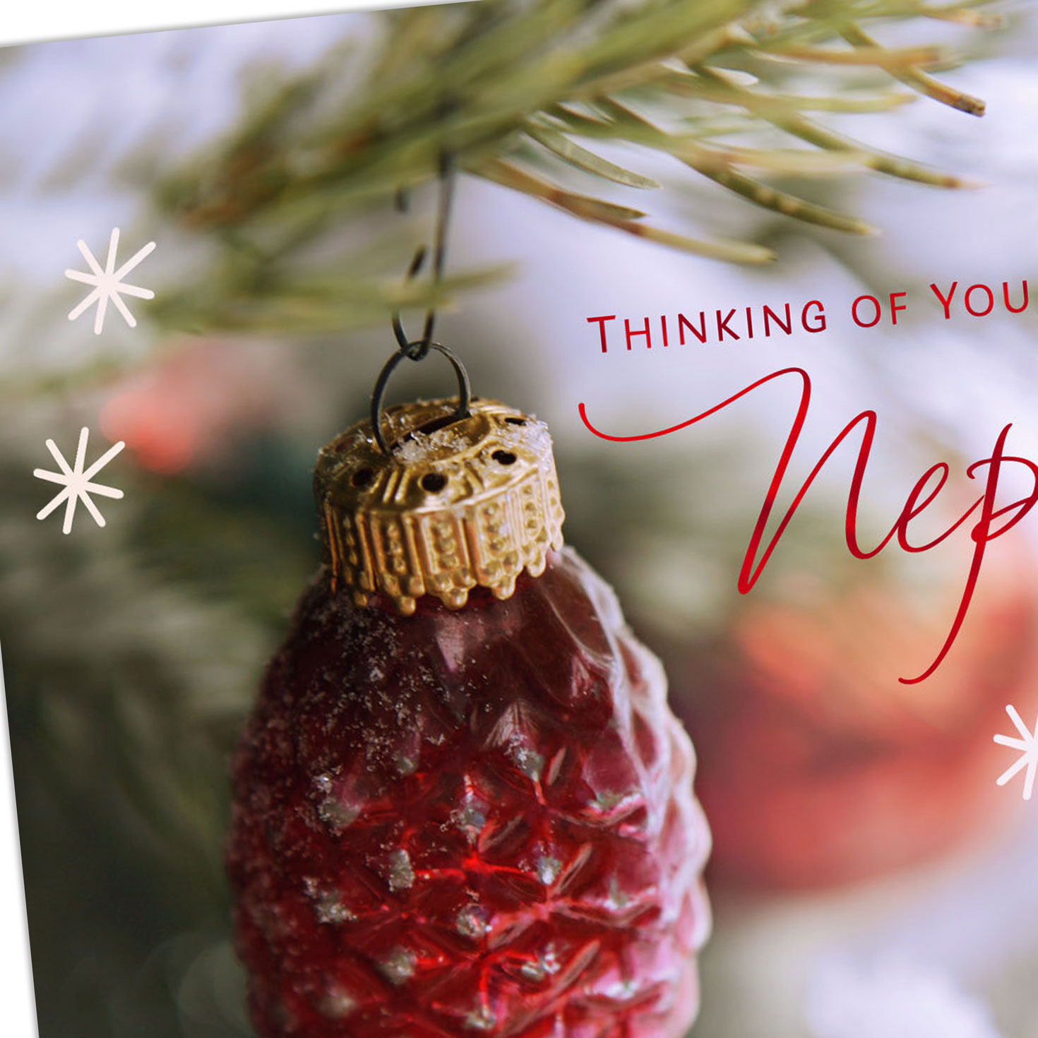 Thinking of You Christmas Card for Nephew, , large image number 4