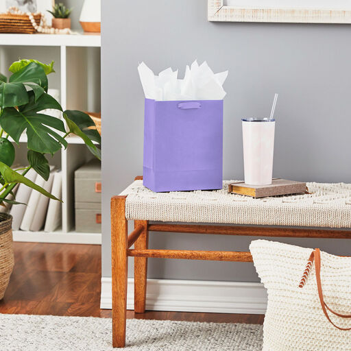 9.6" Medium Lavender Gift Bag, Lavender