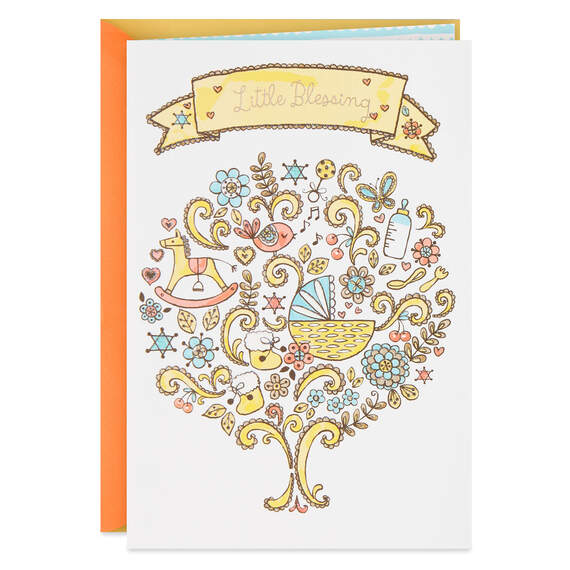 Mazel Tov on Your Little Blessing New Baby Card, , large image number 1