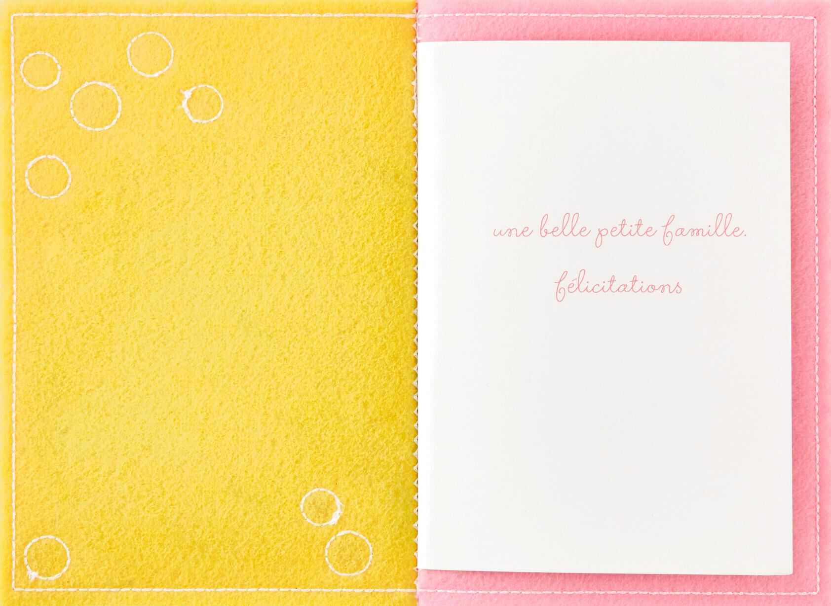 Lucky Little Girl French-Language New Baby Card