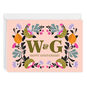Artistic Botanicals Initials Custom Anniversary Card, , large image number 1