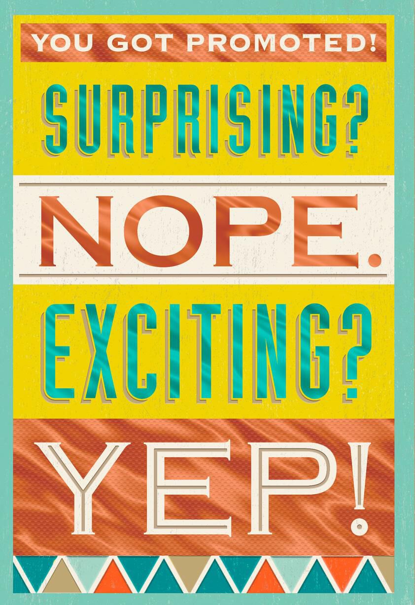 Not Surprising Promotion Congratulations Card
