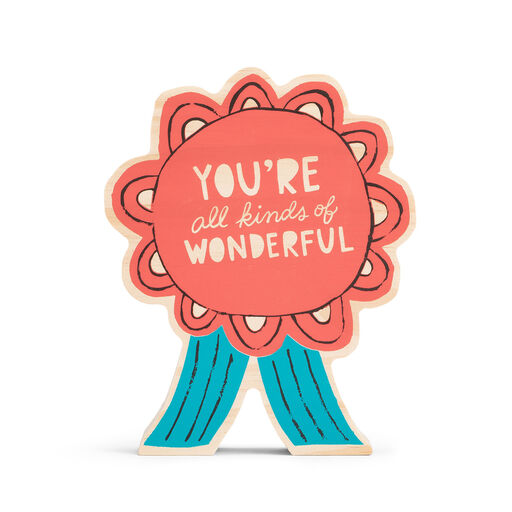 You're All Kinds of Wonderful Wood Quote Sign, 5.25x6.5, 