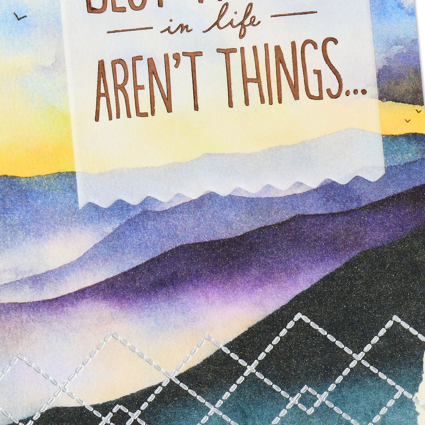 Watercolor Mountains Birthday Card Card Front Detail image number 4