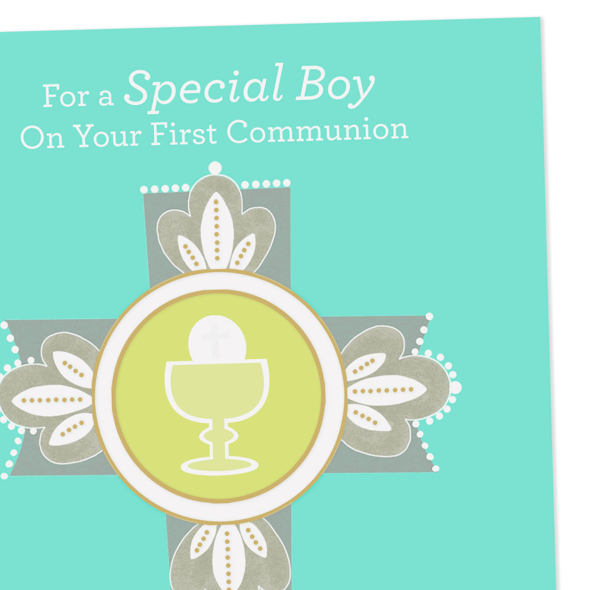 Joy in the Blessed Sacrament First Communion Card for Boy ...