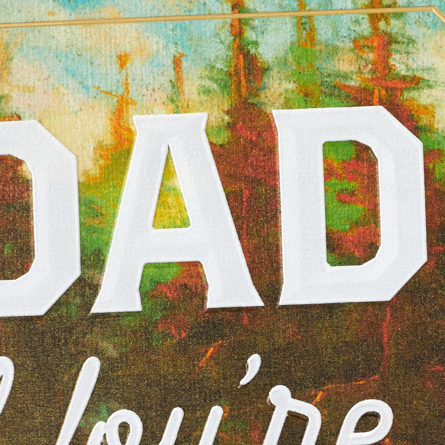 Forest Stream Painting Dad Father's Day Card Card Cover Detail image number 4