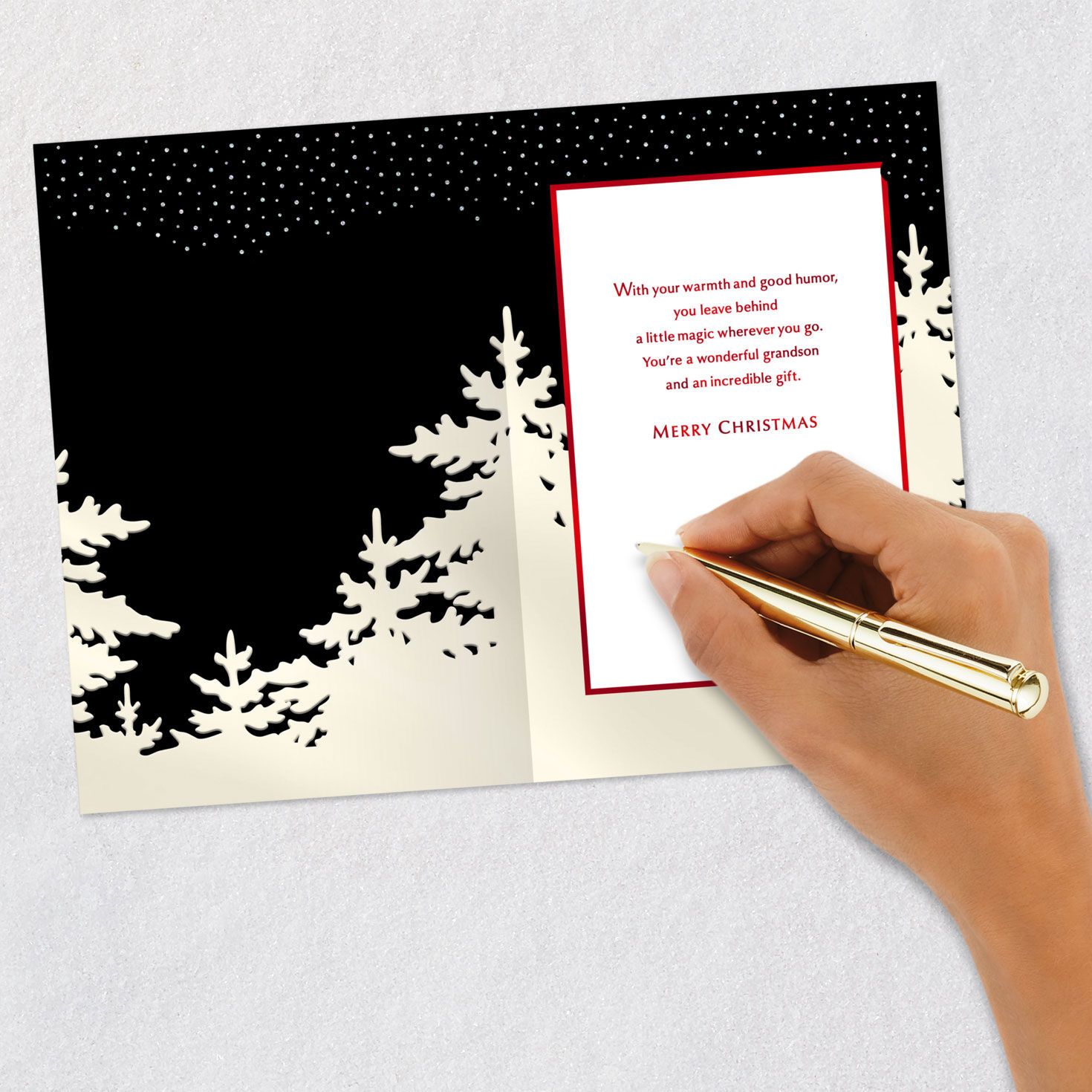 You're a Wonderful Grandson Christmas Card, , large image number 6