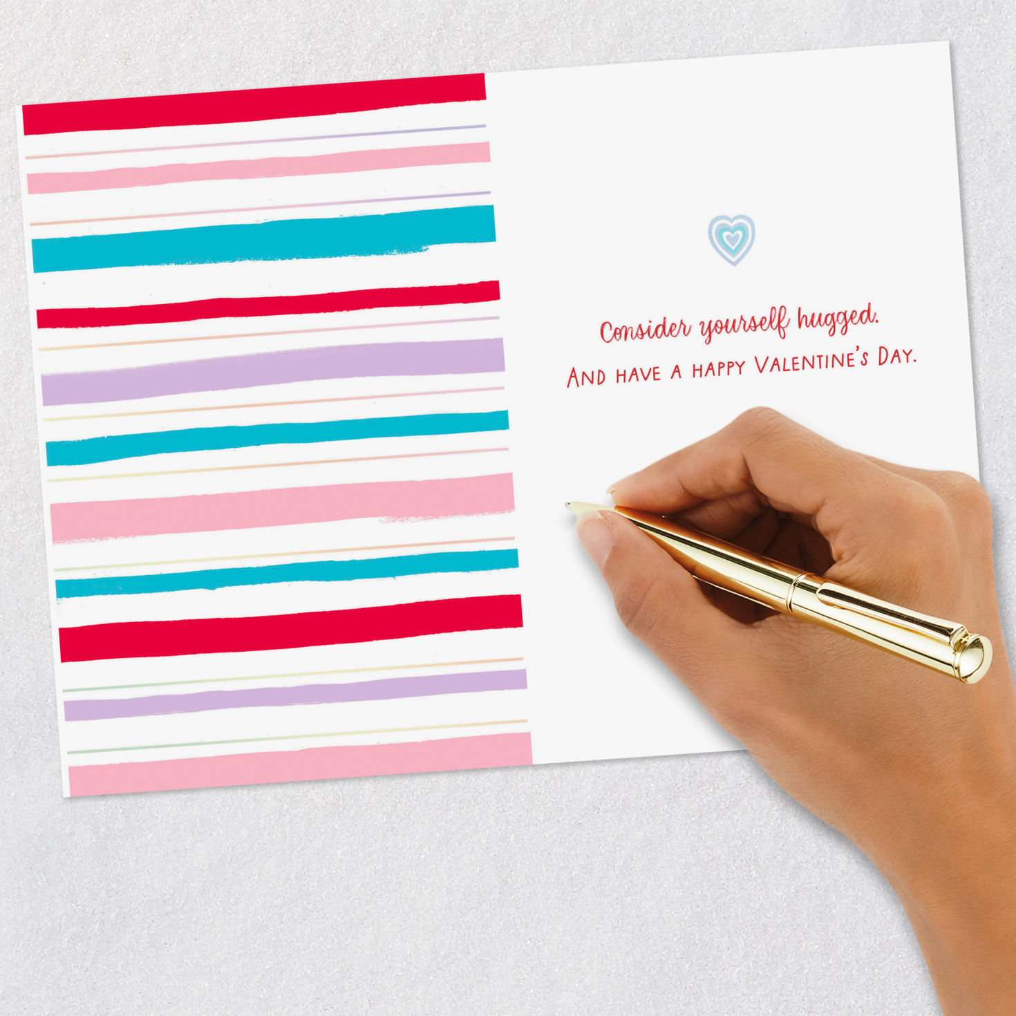 Holographic Foil Octopus Cartoon Valentine's Day Card signing card image number 7