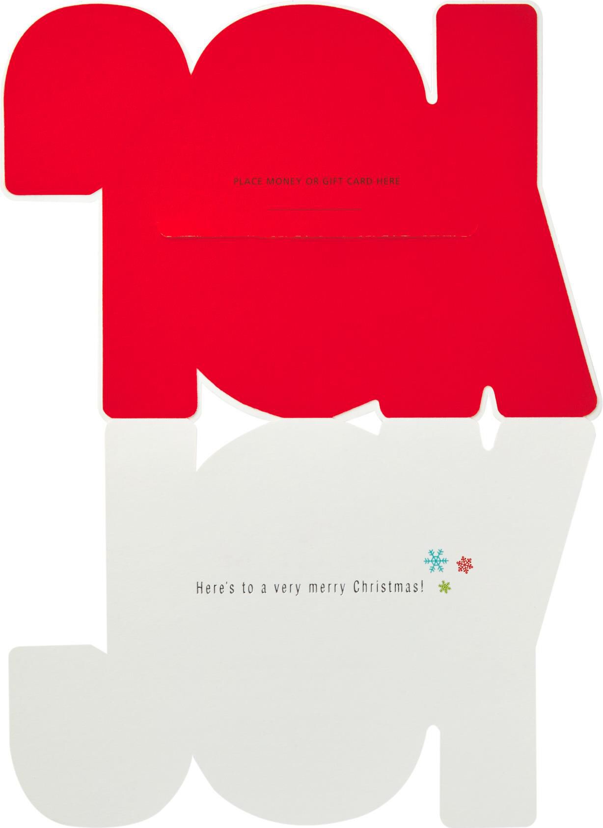 Joy Money Holder Christmas Card