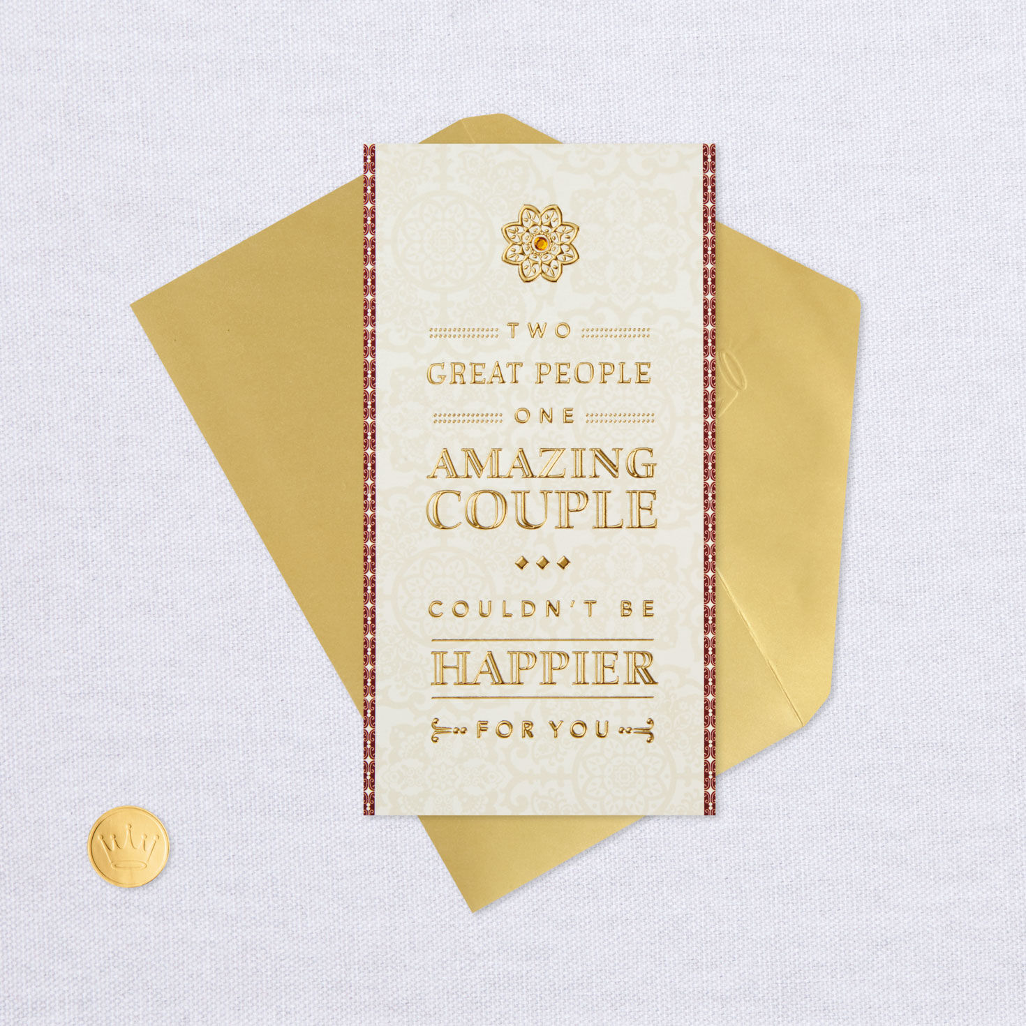 Two Great People, One Amazing Couple Money Holder Wedding Card, , large image number 5