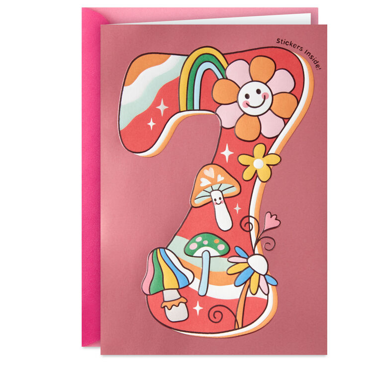 No One Like You Pop-Up 7th Birthday Card With Stickers