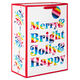 20" Merry & Bright Rainbow Stripes Jumbo Christmas Gift Bag