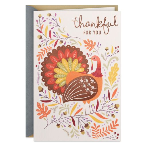 Thankful for You Thanksgiving Card, 