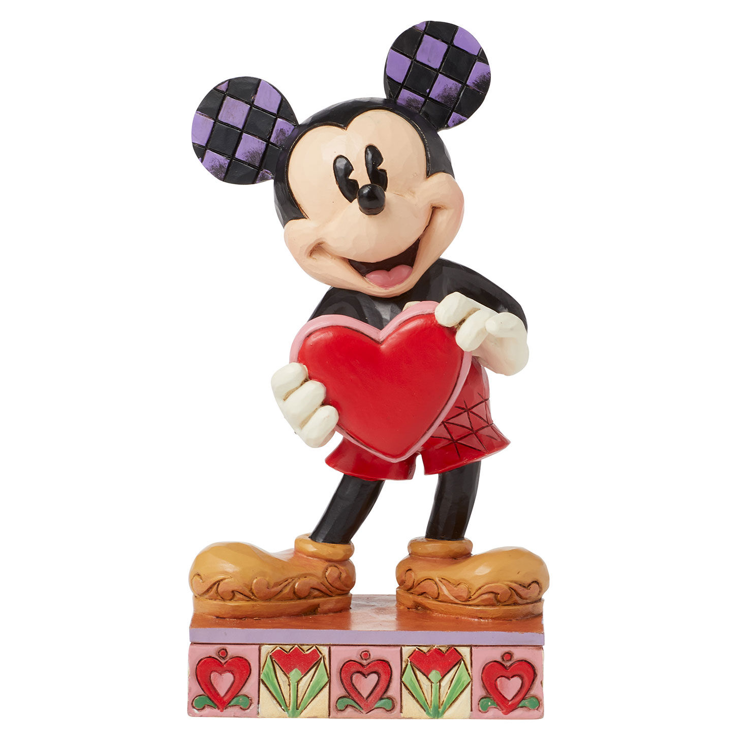 Jim Shore Disney Mickey Mouse With Personalizable Heart Figurine, 4.8"