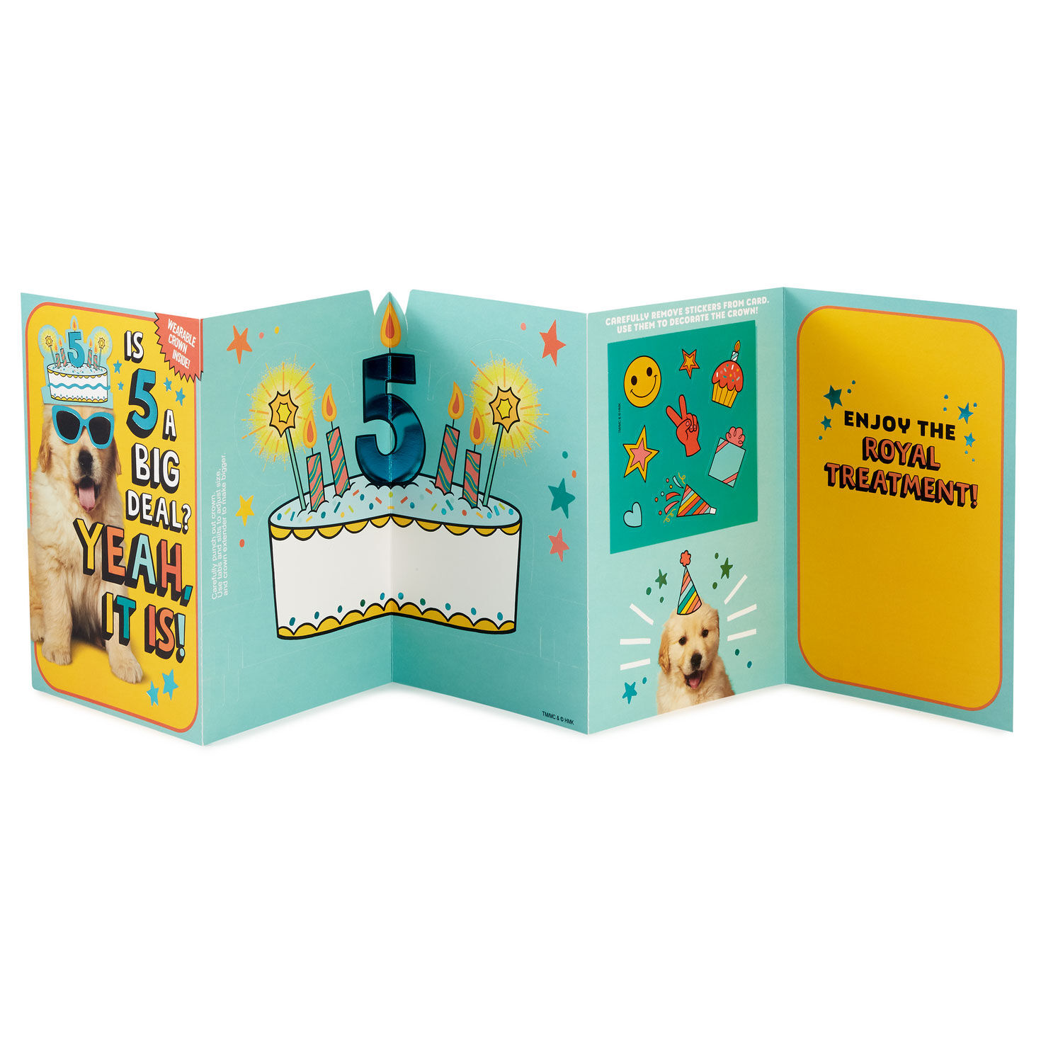 Enjoy the Royal Treatment 5th Birthday Card With Crown and Stickers for only USD 6.99 | Hallmark