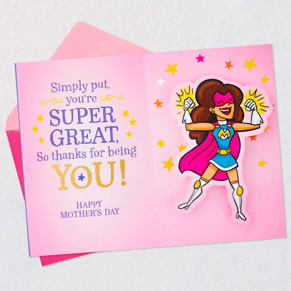 Super Hero Mom Pop-Up Mother's Day Card, , large image number 5