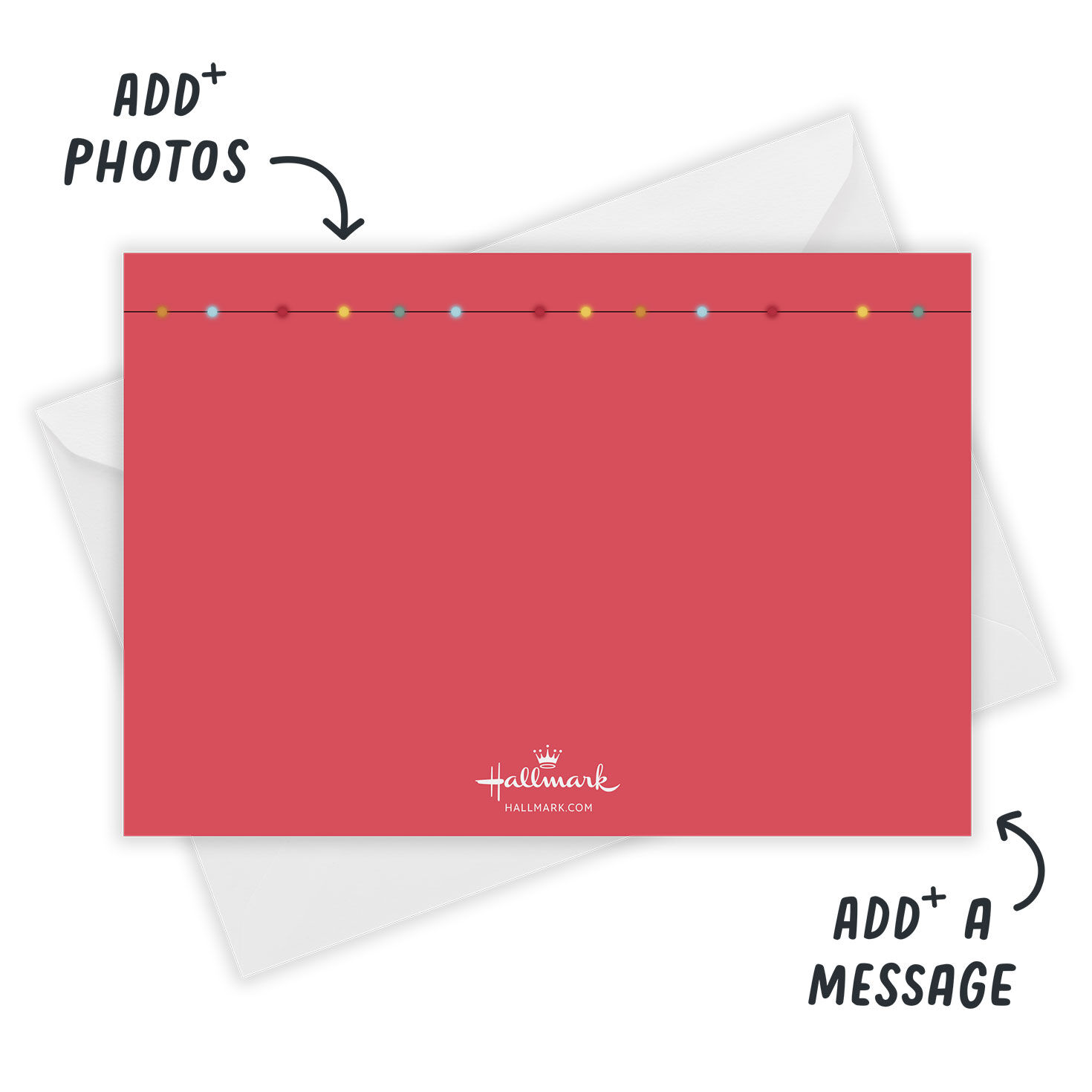 Cactus and Sun Personalized Christmas Photo Card Open Card with Envelope indicating personalization image number 3