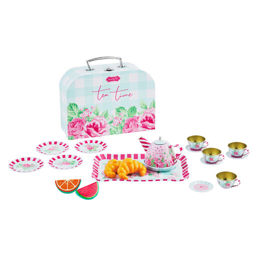 Mud Pie Tea Party Play Toy Set, 19 Pieces, 