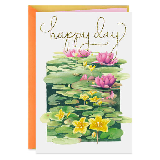 Marjolein Bastin Happy Day Water Lilies Birthday Card, 