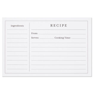 Standard Recipe Cards, Pack of 36