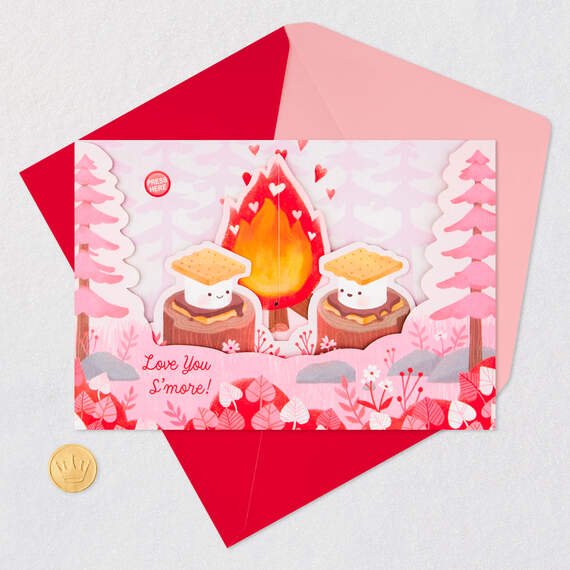 Love You S'More Musical 3D Pop-Up Valentine's Day Card With Light, , large image number 6