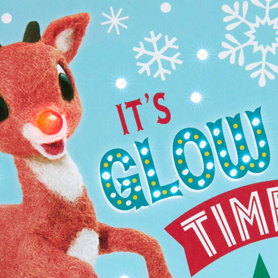 Rudolph the Red-Nosed Reindeer® Glow Time Musical Christmas Card With Light, , large image number 4
