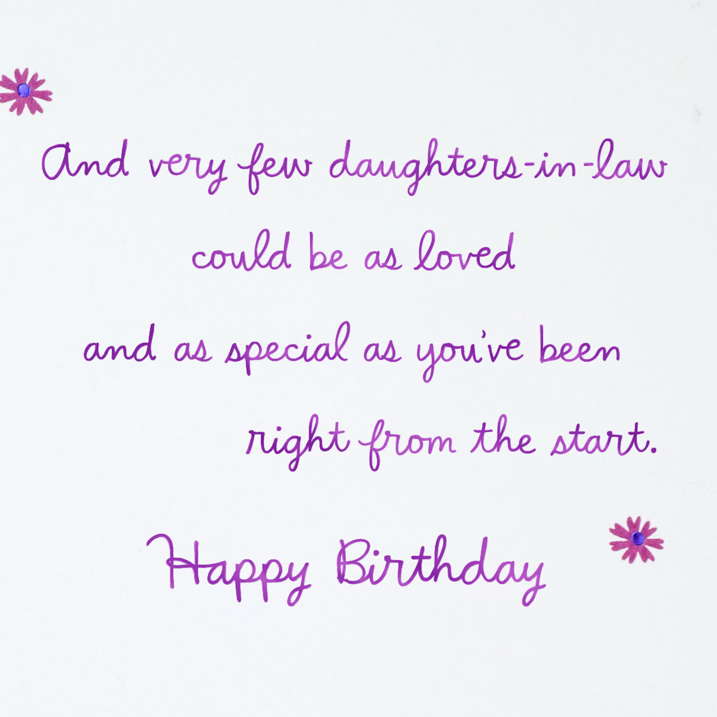 Bird and Flowers Daughter-in-Law Birthday Card Sentiment image number 3