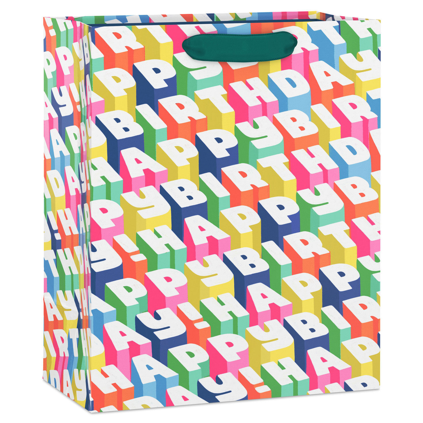 9.6" Colorful Happy Birthday Medium Gift Bag