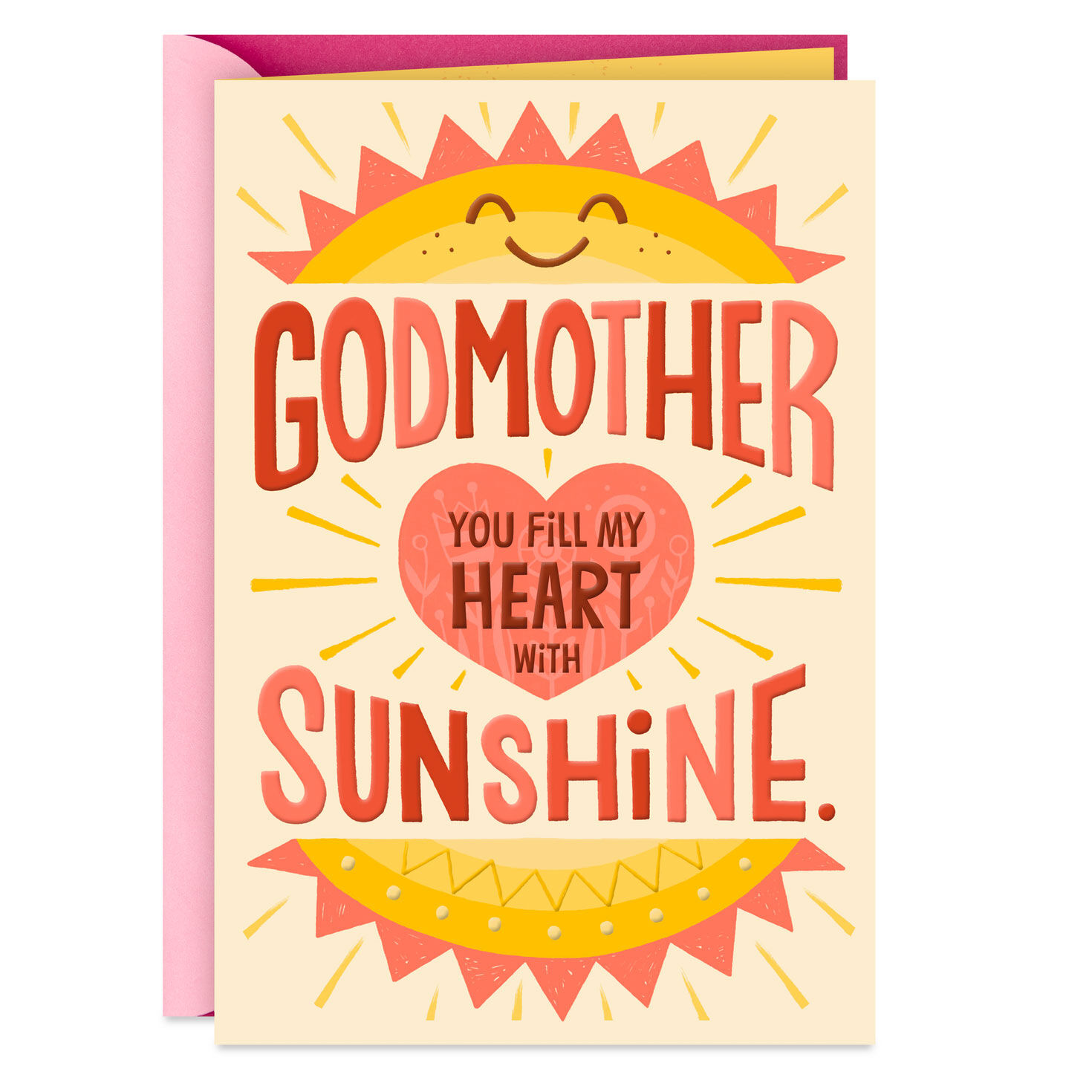 You Fill My Heart With Sunshine Mother's Day Card for Godmother from Kids