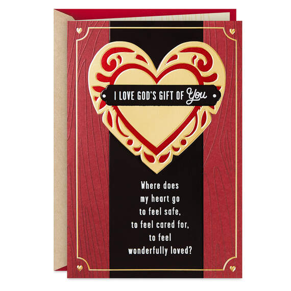 God's Gift Romantic Religious Love Card, , large image number 1