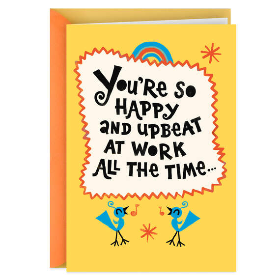 You're So Upbeat Funny Admin Professionals Day Card, , large image number 1