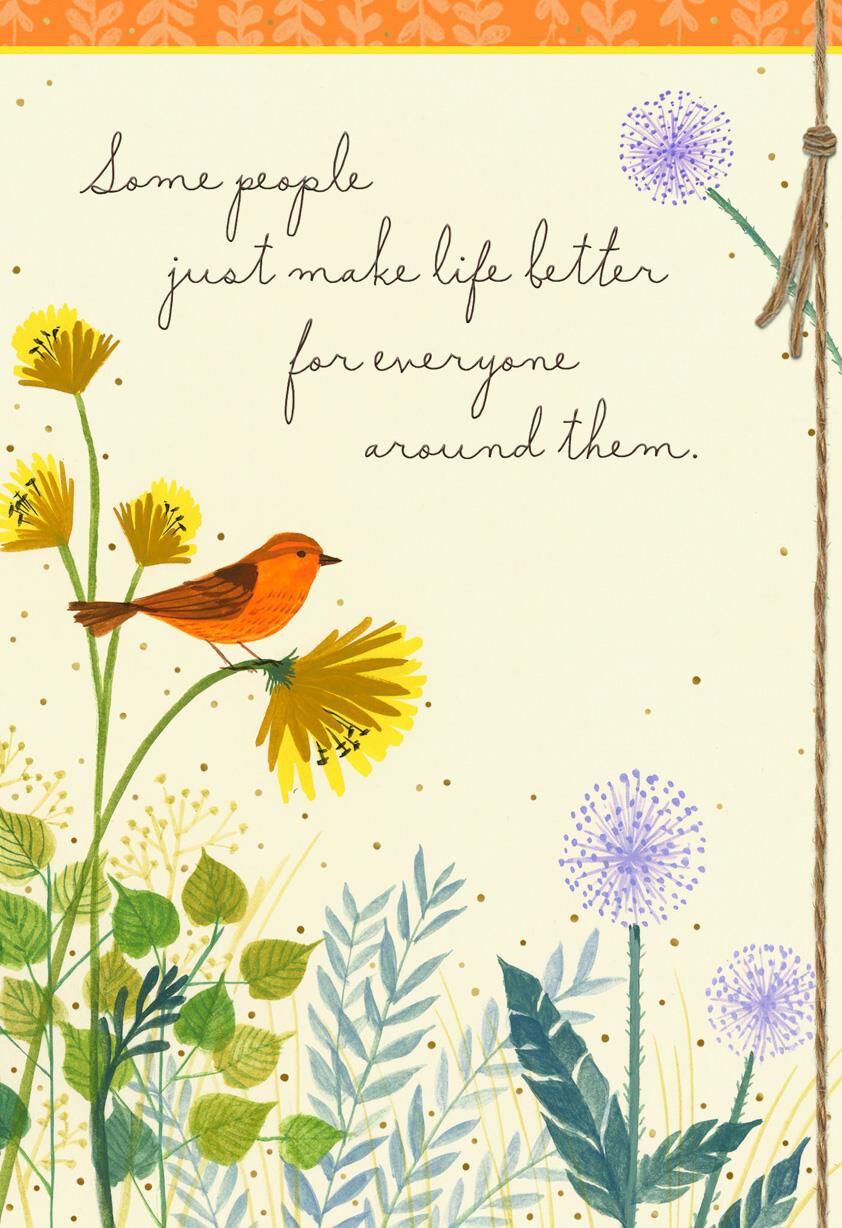 Bird and Wildflowers Thinking of You Card - Greeting Cards - Hallmark