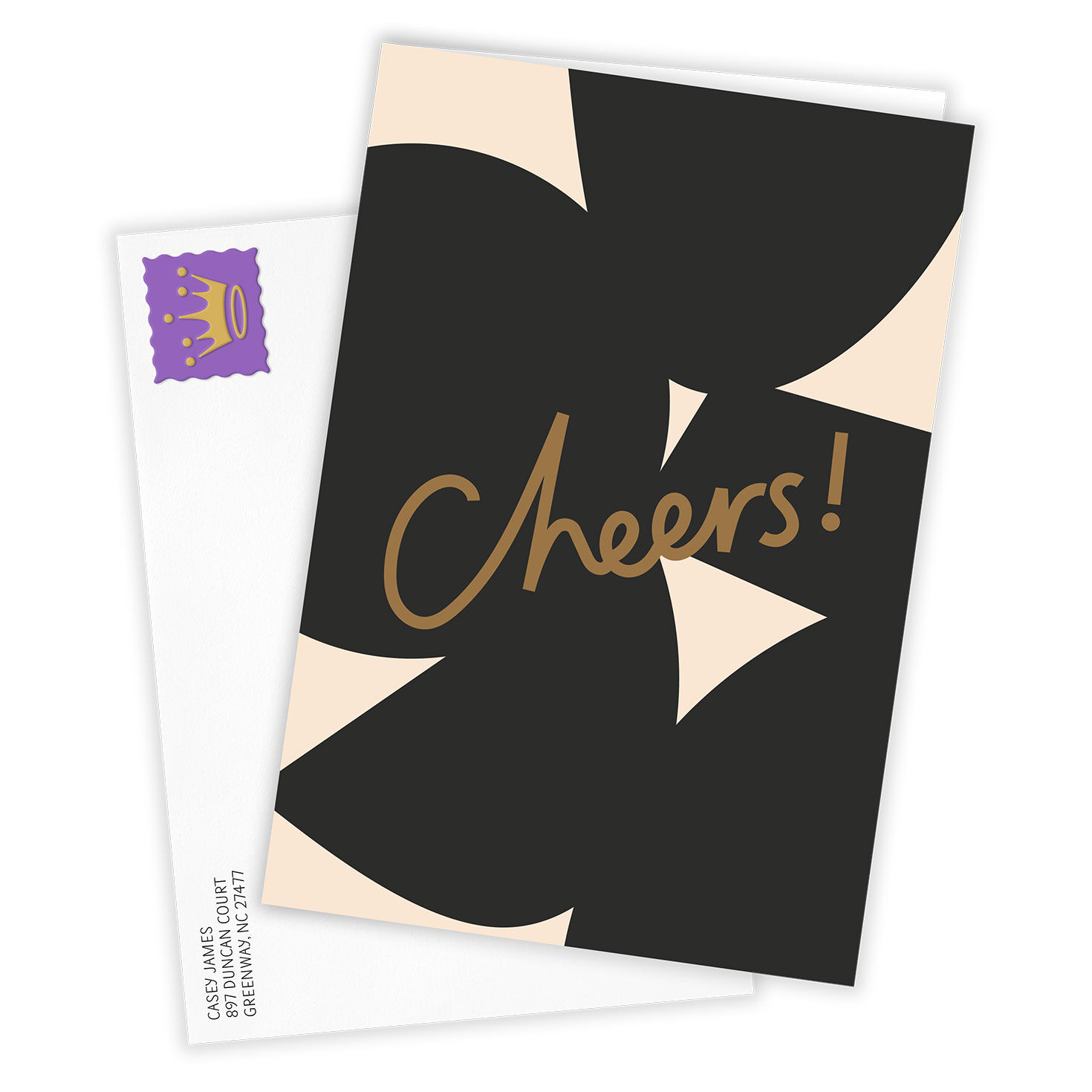 Abstract Cheers Custom Congratulations Card, , large image number 2