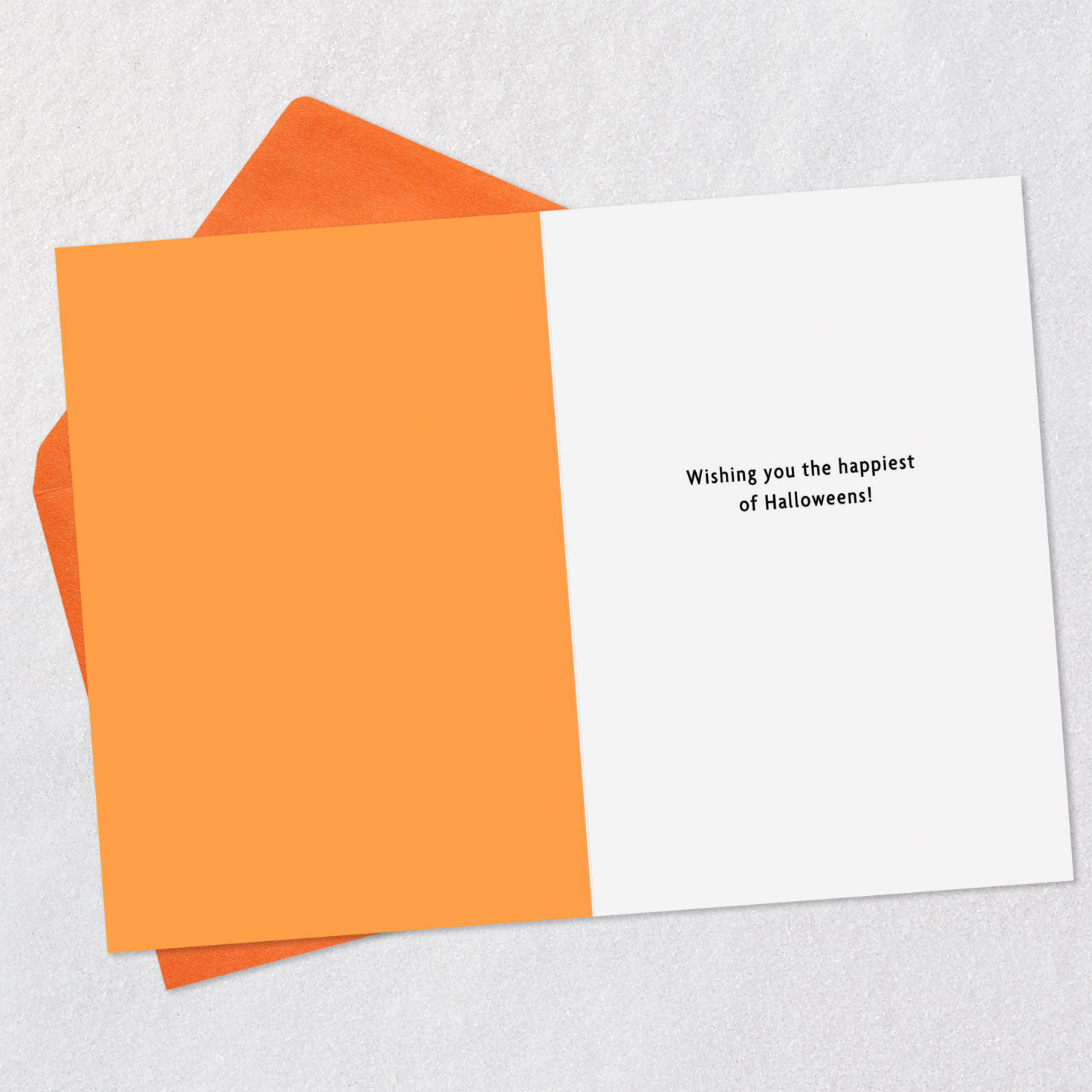 Candy Corn 99-cent Happy Halloween Card Open card with envelope image number 3
