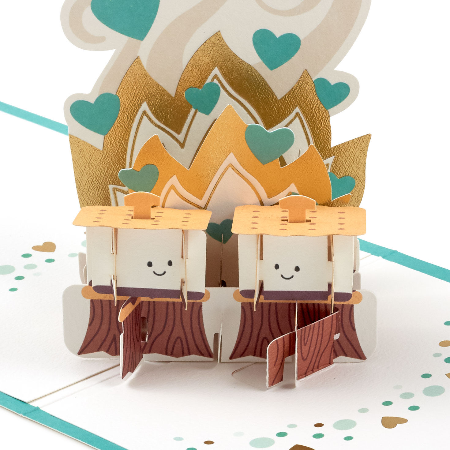 S'mores and Fire Pop-Up Signature Love Card pop-up detail image number 4