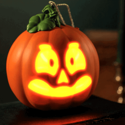 Spirited Pumpkin Ornament With Light and Sound, , large image number 2